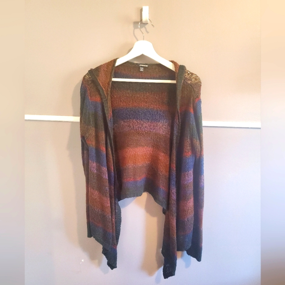 Jordache Crochet Cardigan with Hood Medium